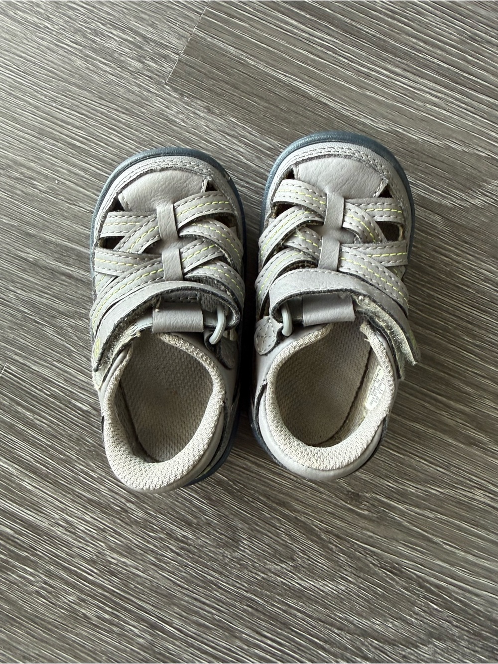 Stride Rite Kids Neutral Gray Closed-Toe Sandals
